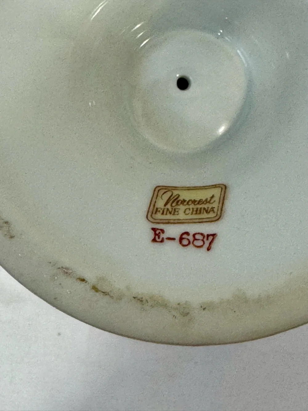 Norcrest Fine China 50th Anniversary Vase Urn Gold Trim Handles Vintage